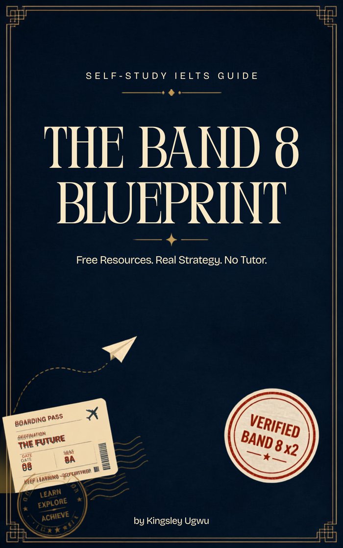 The Band 8 Blueprint self-study IELTS guide cover